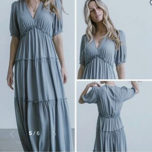 Baltic Born Slate Blue Maxi Dress